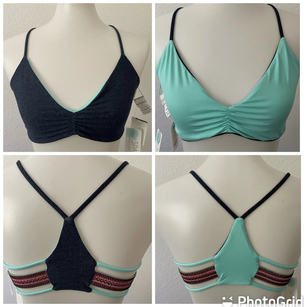 L*Space By Monica Wise Swim Women Bikini Top Reversible Swimwear